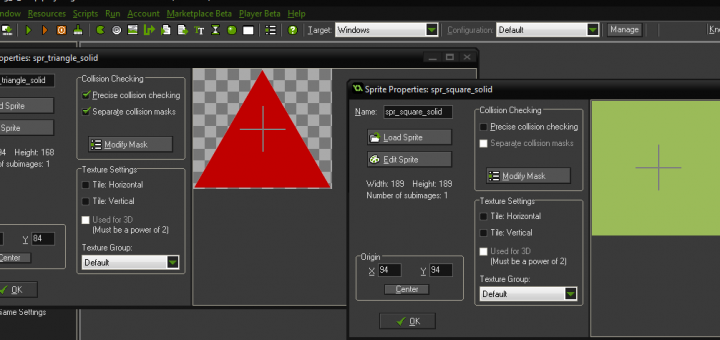 example drag and drop game maker studio